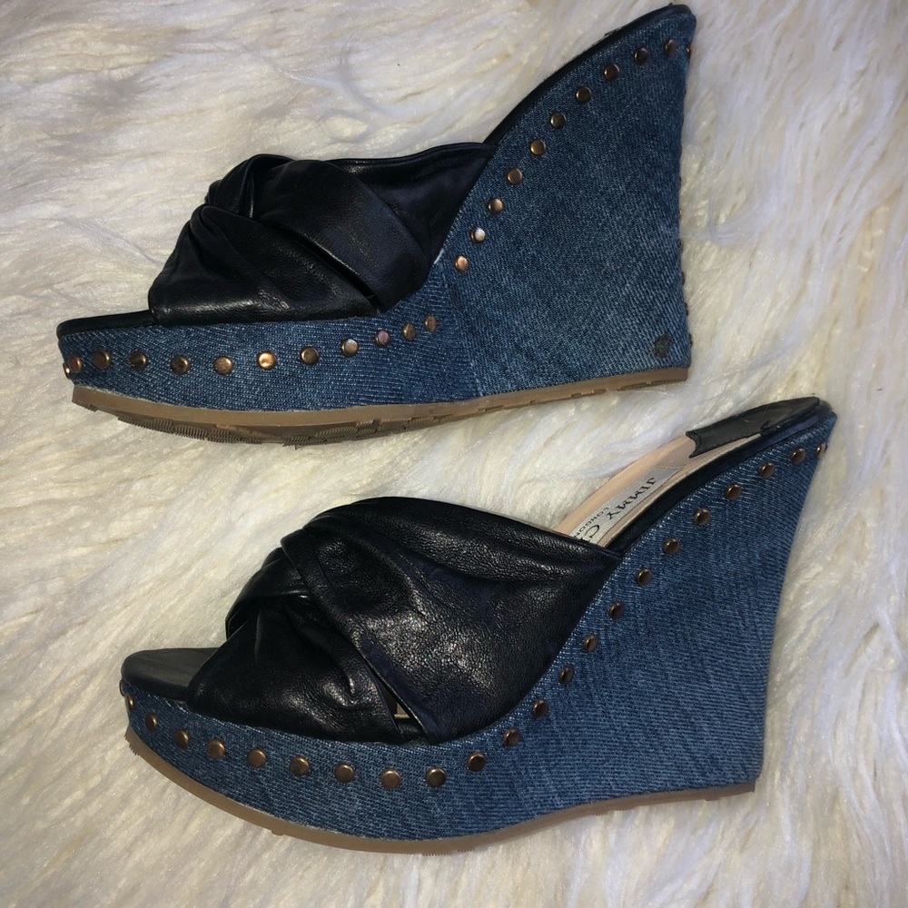 Jimmy Choo Denim Wedges